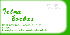 telma borbas business card